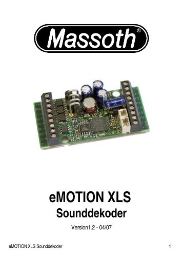 eMOTION XLS Sounddekoder - Massoth