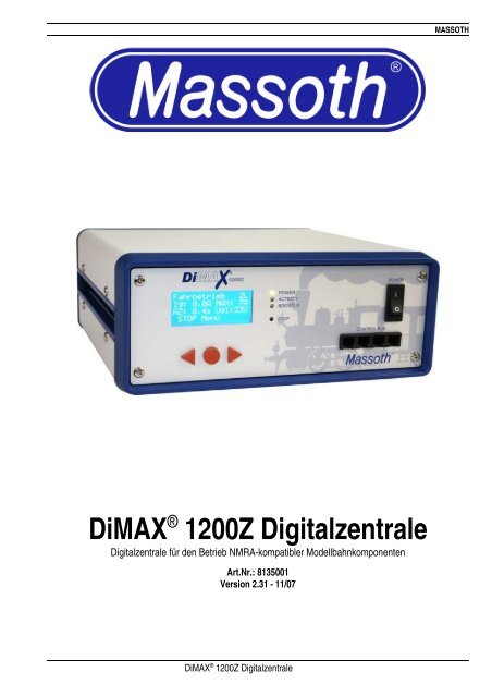 DiMAX® 1200Z Digitalzentrale - Massoth
