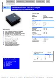 Ultrasmall miniature translation stage MS 15 PDF - mechOnics ag