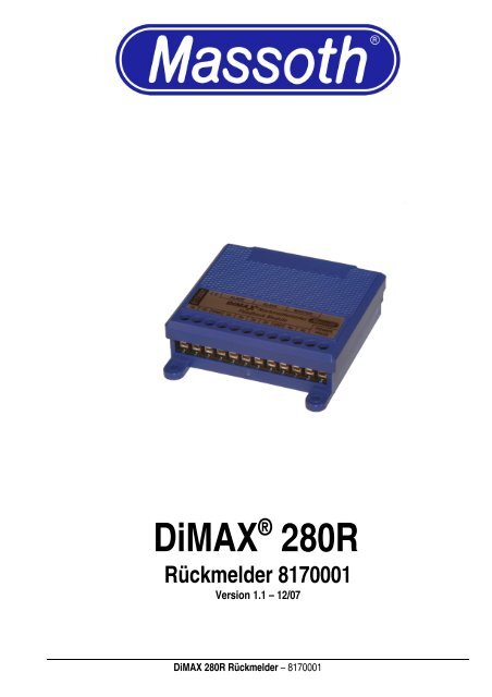 DiMAX® 280R Rückmelder 8170001 - Massoth