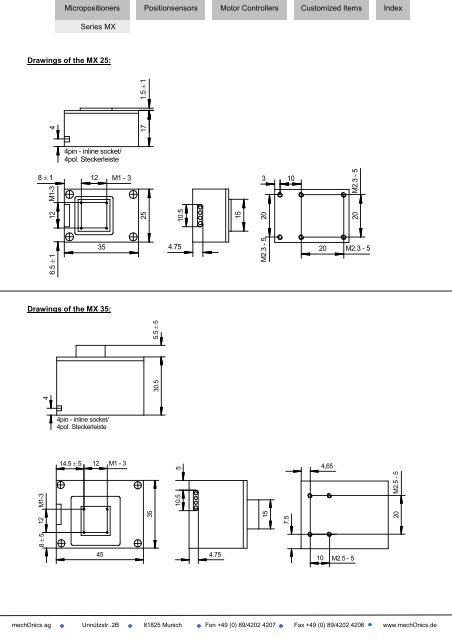 MS 30 Miniature Translation Stages with piezo ... - mechOnics ag