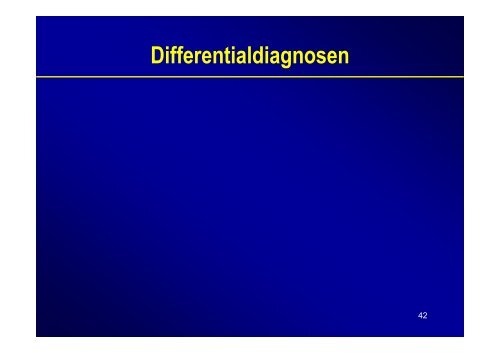 Therapie & Differentialdiagnose der Demenz