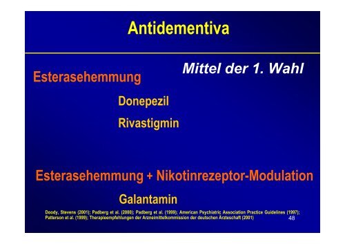 Therapie & Differentialdiagnose der Demenz