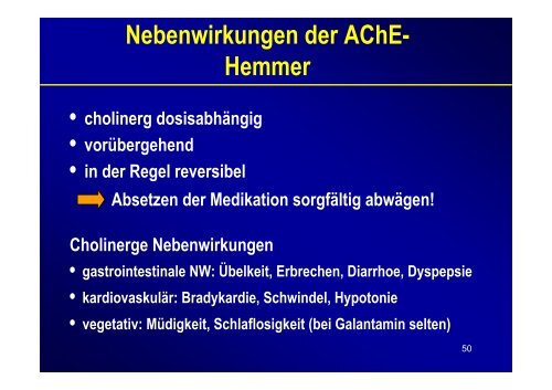 Therapie & Differentialdiagnose der Demenz