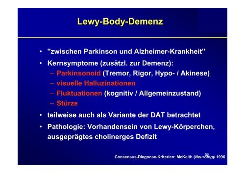 Therapie & Differentialdiagnose der Demenz