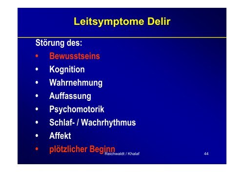 1 F0 Organische, einschließlich symptomatischer psychischer ...