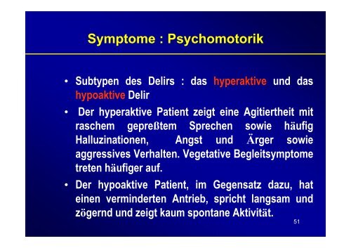 1 F0 Organische, einschließlich symptomatischer psychischer ...