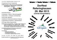 Dorffest Programm-Flyer DE - Touristik GmbH Medebach
