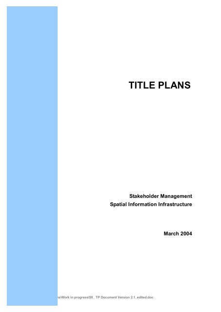 TITLE PLANS