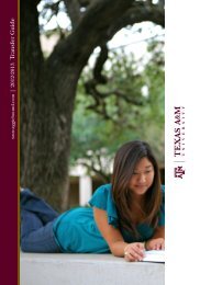 Transfer Guide - Admissions - Texas A&M University