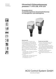 Ultraschall-Füllstandmessung prosonic T FTU 230, FTU 231