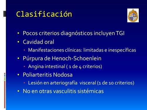 Vasculitis del tracto gastrointestinal