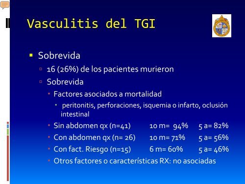 Vasculitis del tracto gastrointestinal