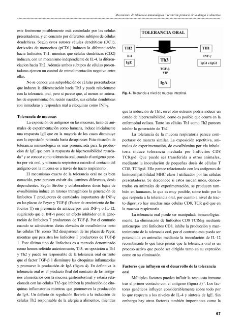 Inmunidad del tracto intestinal. Procesamiento de antígenos ...