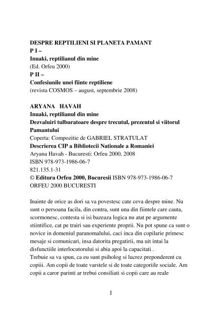 Inuaki Reptilianul Din Mine Pherra