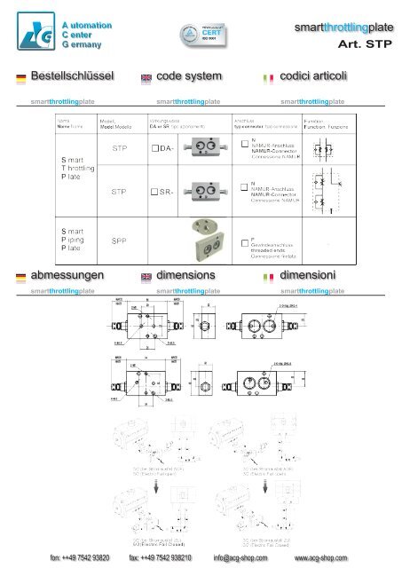 Katalog 2.012 Smart Throttling Plate - Acg-Shop