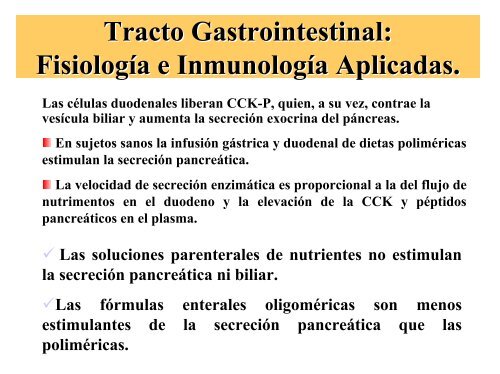 Tracto Gastrointestinal. Fisiología e Inmunología Aplicadas