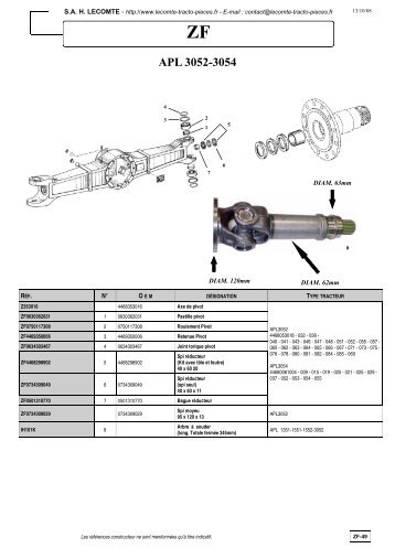 APL 3052-3054 - Tracto Pièces