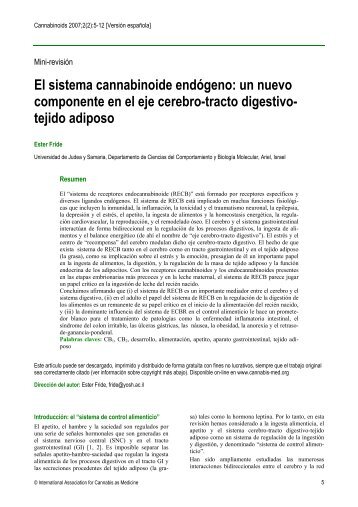 El sistema cannabinoide endógeno - International Association for ...