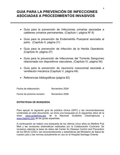 GUIA PARA LA PREVENCIÓN DE INFECCIONES ASOCIADAS A ...