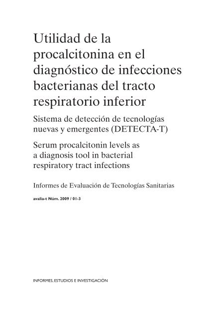 Utilidad de la procalcitonina en el diagnóstico de ... - Sergas