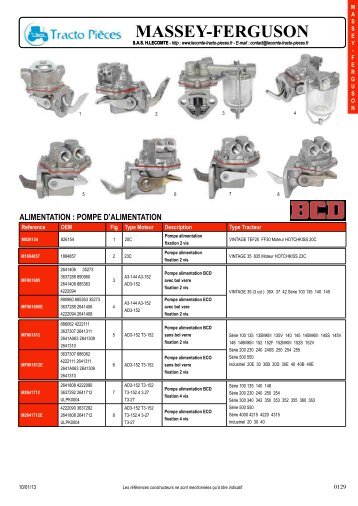 alimentation - Tracto Pièces