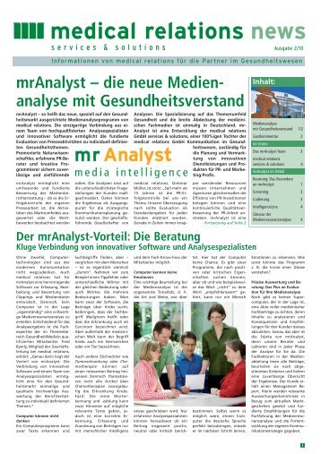 mr News 2-2010 - medical relations GmbH