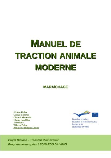 Manuel de traction animale moderne - maraîchage - Prommata