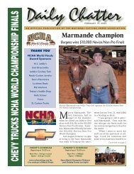 chevy trucks ncha world championship finals - National Cutting ...