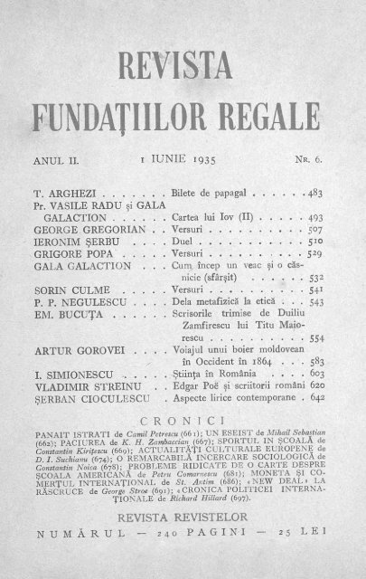 Revista Fundatiilor Regale 1935 Nr 6 Pdf