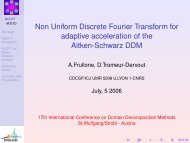 Non Uniform Discrete Fourier Transform for adaptive ... - Ricam