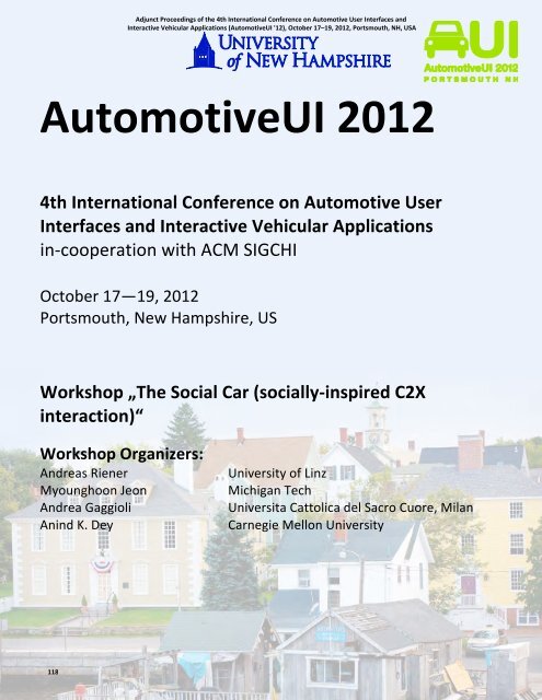 12: Adjunct Proceedings - Automotive User Interfaces and ...