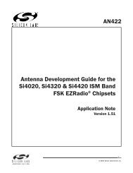 Antenna Development Guide for the Si4020, Si4320 & Si4420 ISM ...