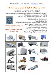 KATALOG PRIKOLICE ZA PREVOZ VOZIL 1300 - prikolice, tovorne ...