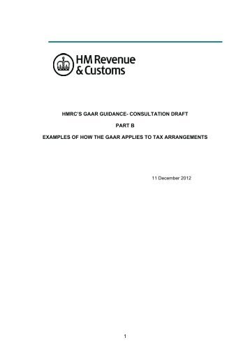 Examples of how the GAAR applies to tax arrangements