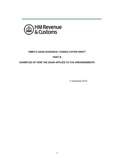 Examples of how the GAAR applies to tax arrangements