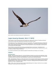 Lapin linnut ja Varanki, 24.6.-1.7.2012