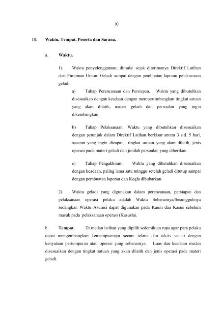 BUKU PETUNJUK TEKNIK tentang GELADI POSKO II - Pusdikif