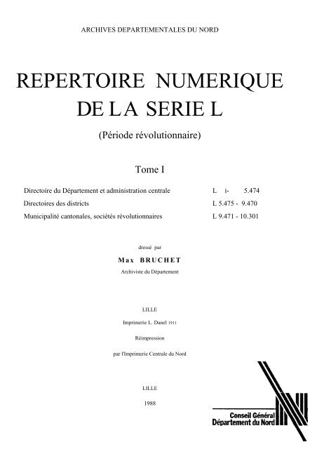 documents - Archives départementales du Nord - Conseil Général ...