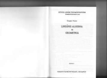 Gyapjas - Lineáris algebra és geometria (scan)