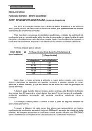 COEF. RENDIMENTO MODIFICADO (incluindo ... - Escola de Minas