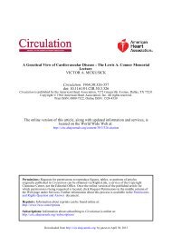 A Genetical View of C;ardiovascular Disease - Circulation