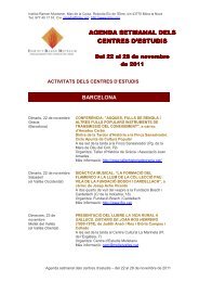 agenda setmanal dels centres d'estudis centres d'estudis