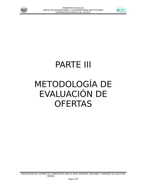 ESPECIFICACIONES TÉCNICAS PARA LA CONTRATACIÓN ...