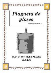 Plagueta de gloses. Sant Antoni 2008 - CEIP S'Hort des Fassers