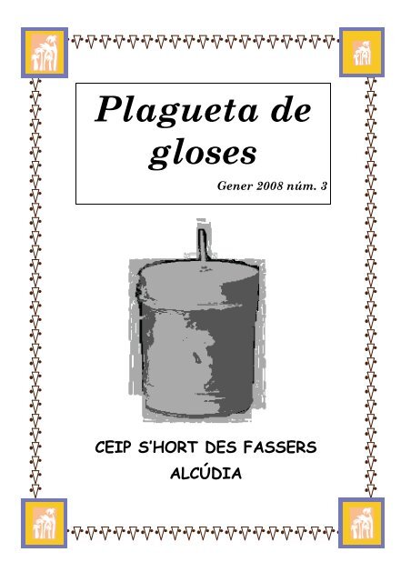 Plagueta de gloses. Sant Antoni 2008 - CEIP S'Hort des Fassers