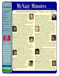 Congratulations Class of 2011 - McNair Scholars Program