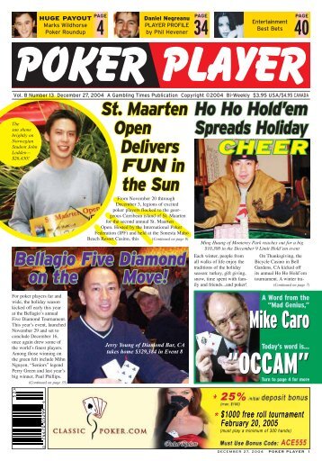 “OCCAM” “OCCAM” - Poker Player Newspaper