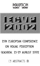 ECVP 2002 Abstract Supplement (complete) - Perception