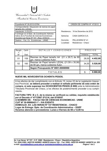 Universidad Nacional del Nordeste Facultad de Ciencias Económicas